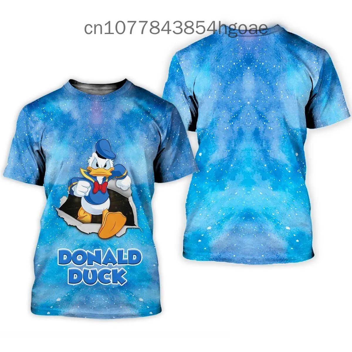 Donald Duck Blue Patterns Disney Cartoon Cartoon 3d T-shirt