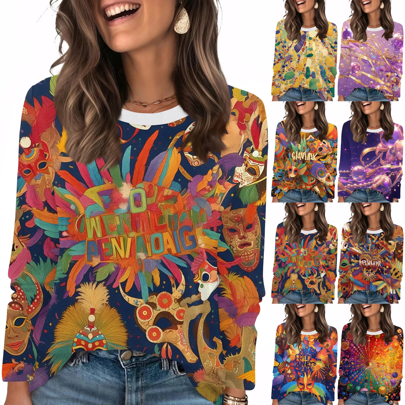 Uniformes d'infirmière de carnaval, T-Shirt à col rond pour femmes, imprimé Unique, coupe ample, Design Long, T-Shirts graphiques mignons, pull décontracté