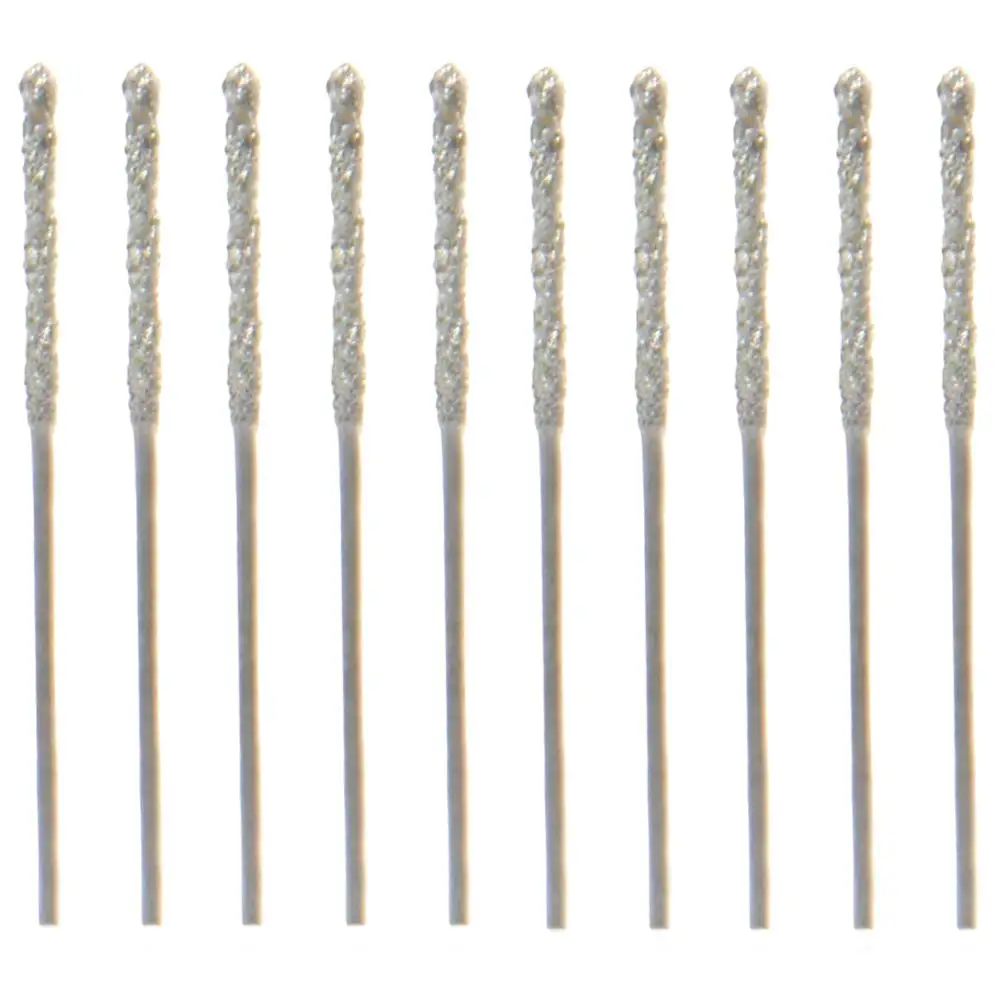 A93Z 20Pcs 0.8mm Diamond Coated Tipped Tip Twist Drill Bit for Glass Jewelry Stone Tile