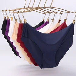 High Quality Women's Seamless Panties Solid Ultra-thin Panties Underwear Women's Sexy Low-Rise Ruffles Briefs Lingerie