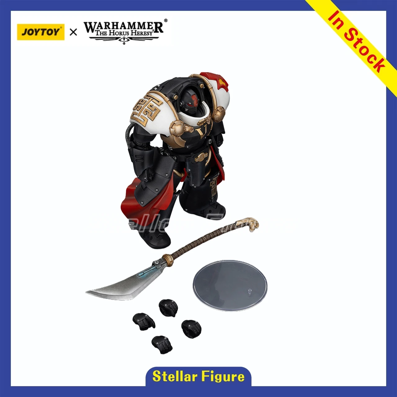 

【Pre-sale】JOYTOY Warhammer 40K 1/18 Action Figure White Scars Ebon Keshig Terminator 1 with Power Glaive Model Toys