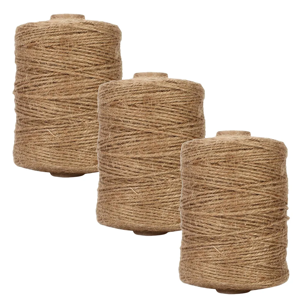 

3 Rolls 2Mm Premium Hemp Cord Handmade Jute Twine for DIY Scrapbooking Card Making Crafting Decorations Natural Rope