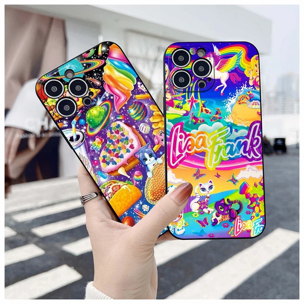 Lisa Frank tiger horse dog Cat Phone Case For iphone 14 15 Promax 11 12 13Pro Max mini XR XS MAX plus iPhone14pro Silicone Cover