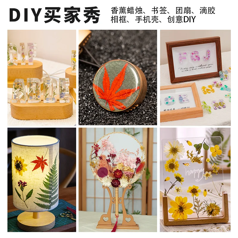 6 Types of 21-Piece New Yellow Mixed Dried Flower Packs for DIY Pressed Flowers and Leaves, Real Natural Dried Flowers with Tweezers for DIY Crafts, Resin Jewelry, Cards