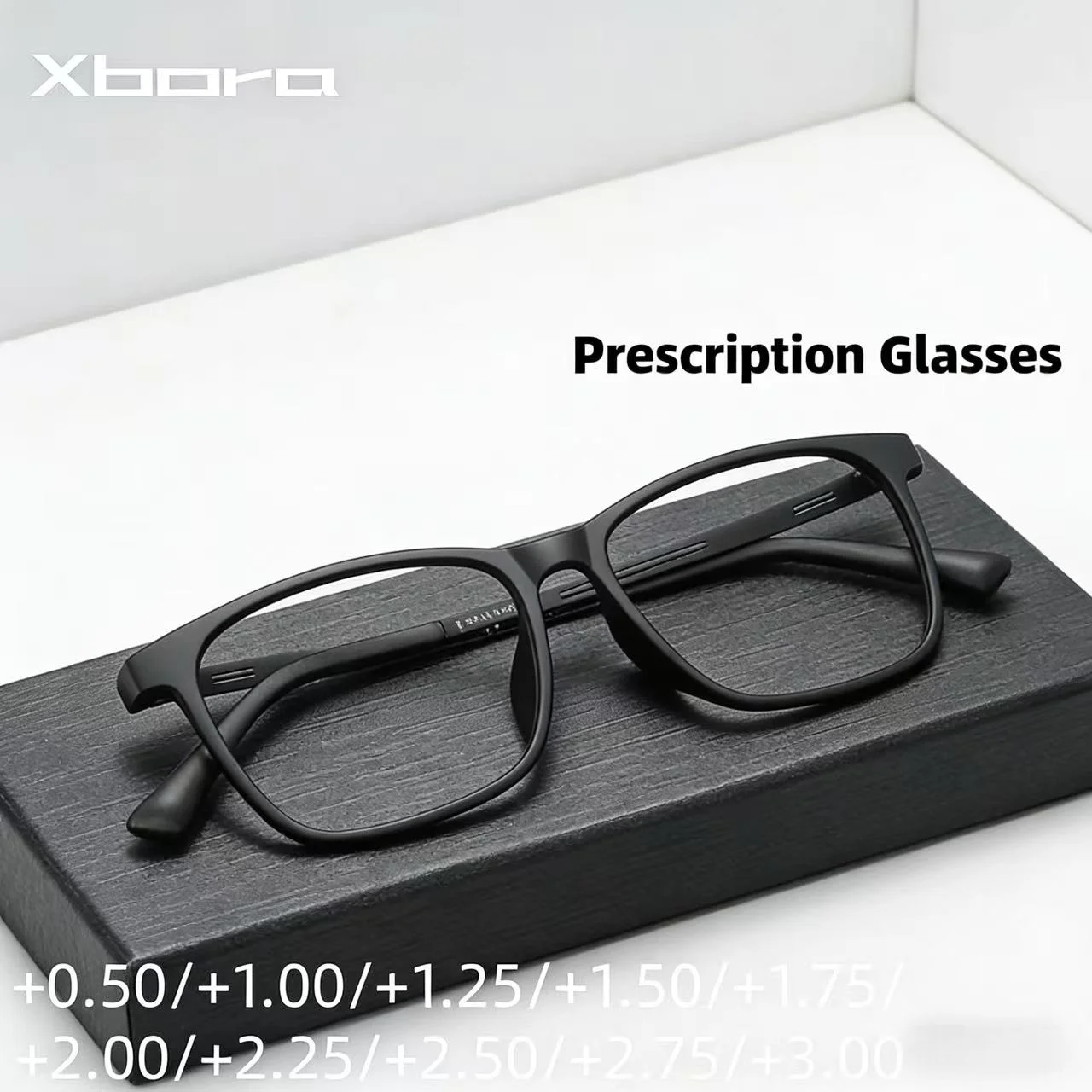 

Мужские повседневные очки для чтения TR90 с защитой от синего света, диоптрии от +50 до +300, индивидуальная коррекция миопии 9825