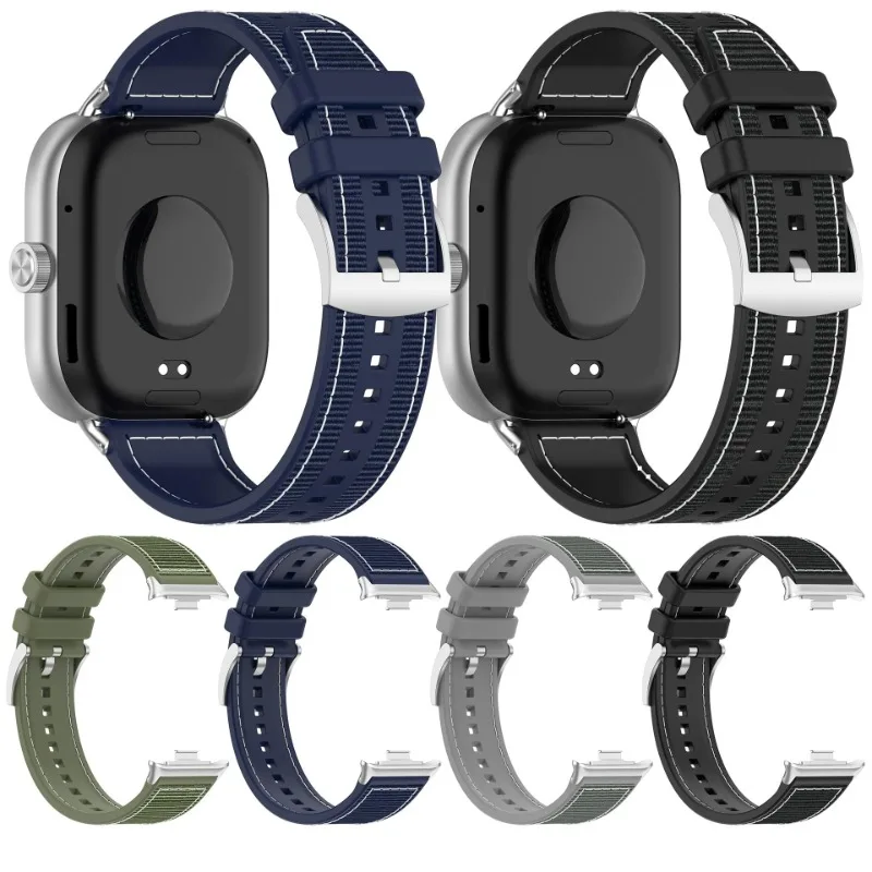 Sports Silicone Braided Nylon Strap For Redmi Watch 4/5 Replacement Bracelet watchband Xiaomi Mi Band 9/8 Pro Accessories Correa