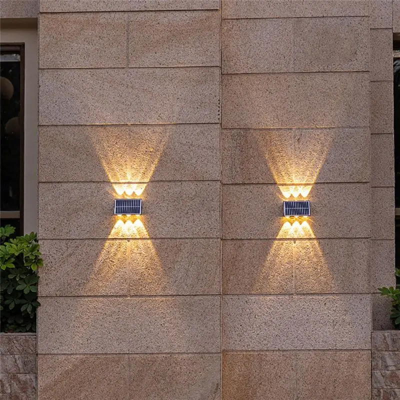 GTBL Solar LED Spotlight Outdoor Waterproof Upper Lower Lighting For Balcony Solar Powered Streetlight For Porch Lights