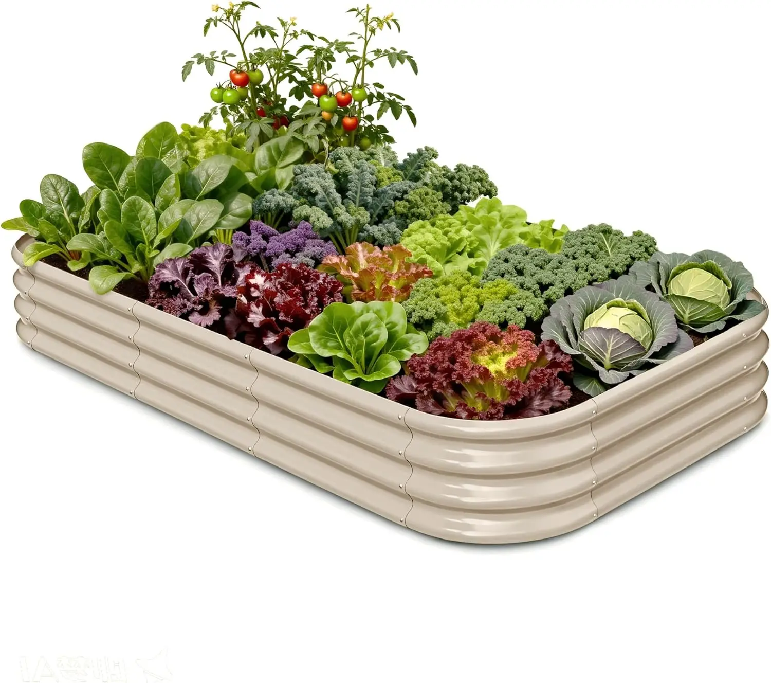 Galvanized Raised Garden Bed 8x4x1 ft, 12