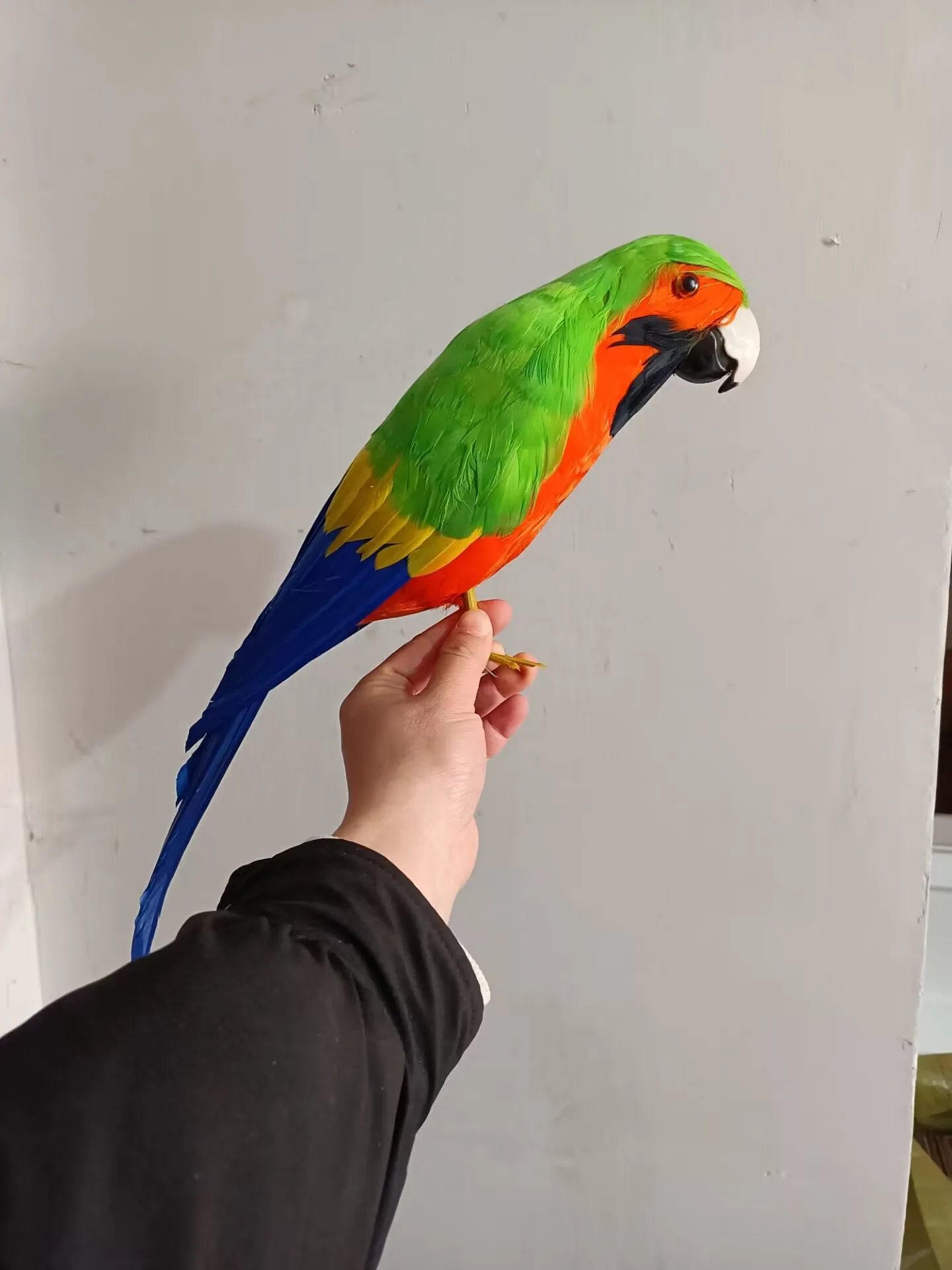 

new real life parrot model foam&feather simulation green&orange parrot bird gift about 42cm xf2518