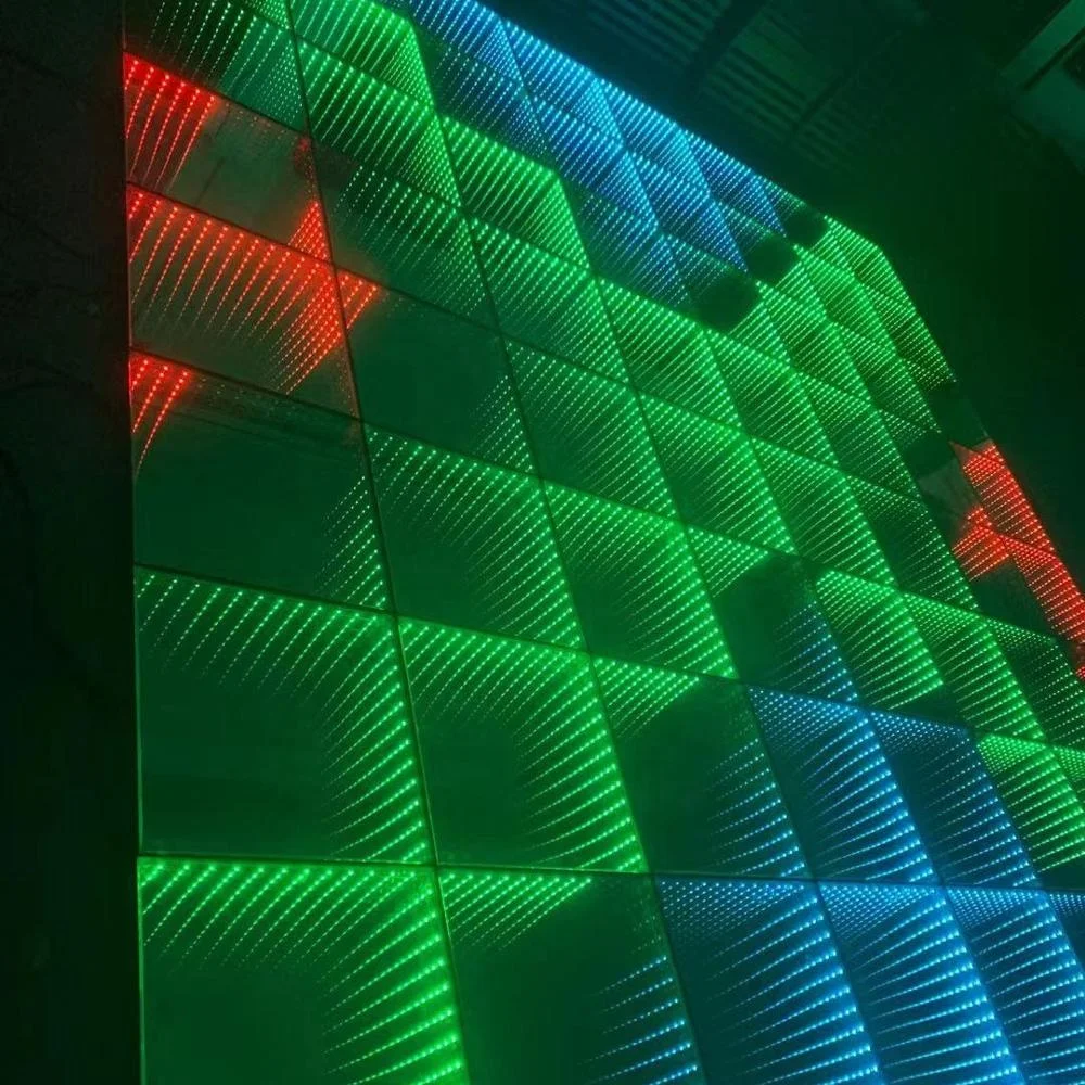 

IP65 Rated 3D Magic Mirror Effect LED RGB Disco Party Stage Equipment DMX512 Controlled Abyss Dance Floor Panel