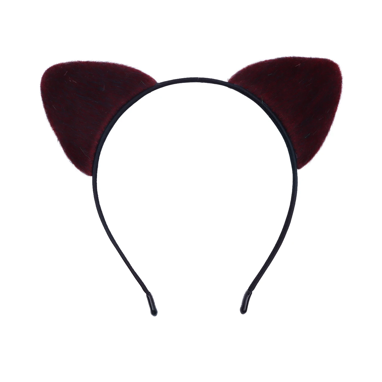 Flauschiges Katzenohren-Stirnband für Frauen, Schwarzes Kätzchenohren-Katzen-Accessoire für Halloween-Katzenfrau-Kostüm – Detail 14