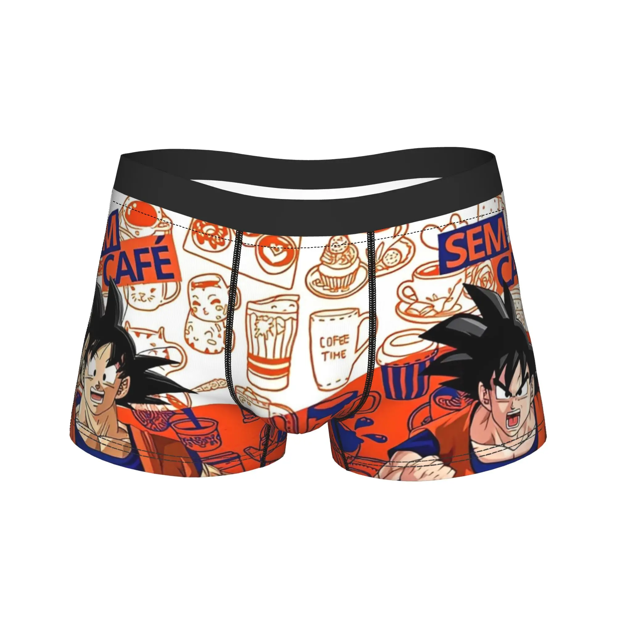 

Men's Dragon Ball Z Goku Pattern DBZ Underwear Novelty Boxer Briefs Shorts Panties Male Soft Underpants Plus Size