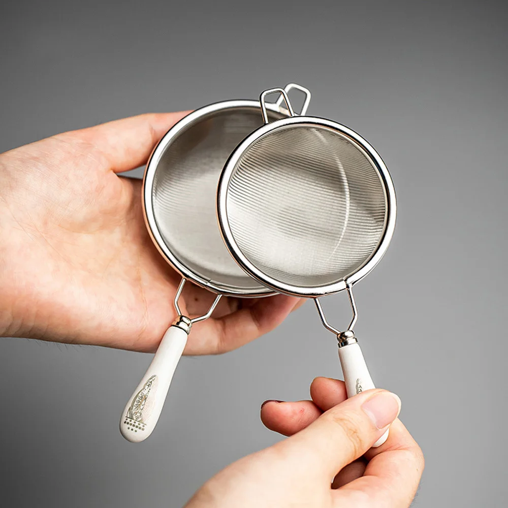 السيراميك مقبض قابلة لإعادة الاستخدام العشبية التوابل الشاي فضفاض ورقة مصفاة الشاي Infuser مصفاة شاي القهوة تصفية الشاي أداة
