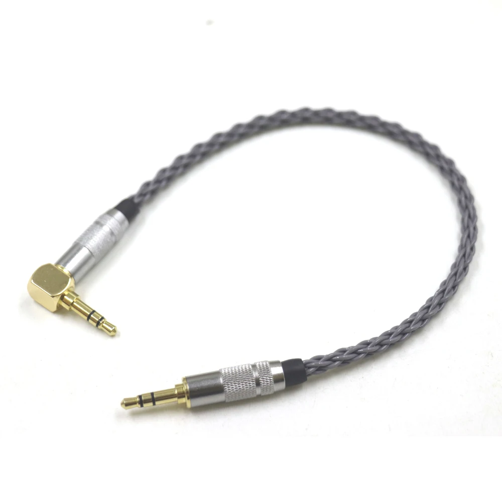 

Grey 90 Degree Right Angled 3.5mm Male To Male Stereo Cable For Car Headphone MP3/4 Aux Cord