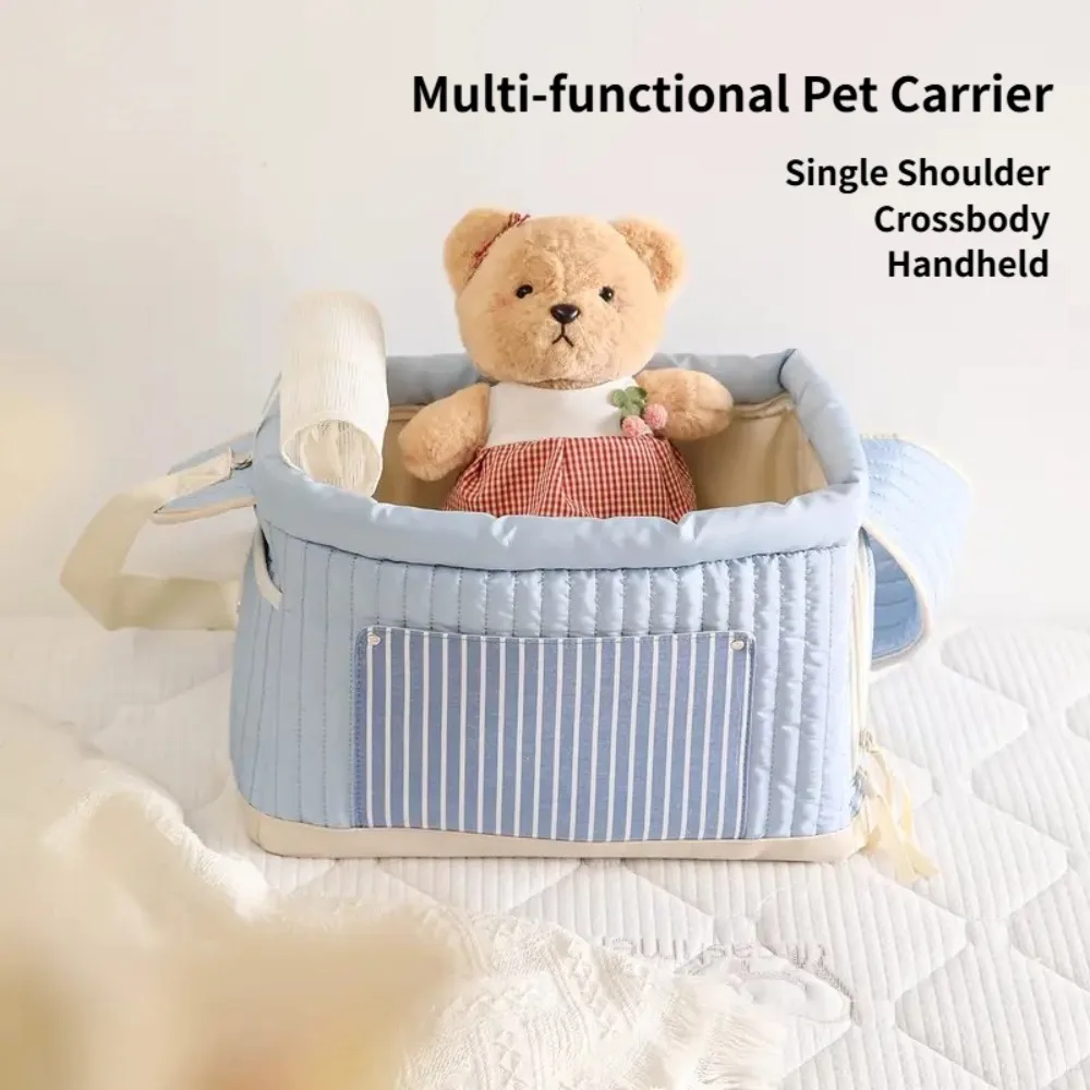 

Portable Macaron Pet Shoulder Bag Small Cat Dog Carrier Backpack for Autumn Winter Outing