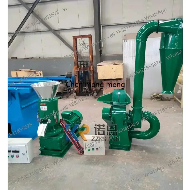 Cotton Stalks Wood Pellet Making Machine Rice Husk Sawdust Granulator Biomass Fuel Pellets Hammer Mill With