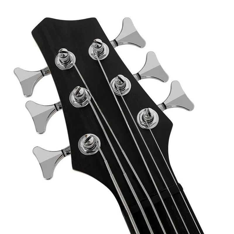 4/5/6 String 24 Frets Professional Musical Instrument Active Pick up Connect Electric Bass Guitar with Amplifier