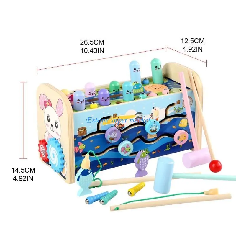 090B Kids Pretend Real Forest Hamster 7 in 1 Whack-A-Mole Accessories Educational for Play Adventure Table Toy Best Gift