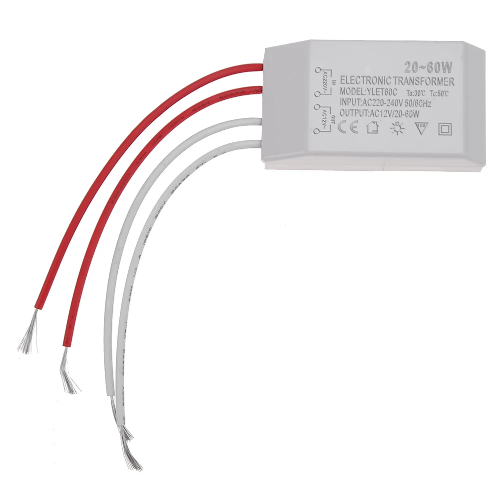 كريستال حبيبات مصباح مستديرة متفاوتة الأحجام مصباح هالوجين محول إلكتروني محول التيار الكهربائي سائق ل مصدر مصباح 12 فولت الأضواء #6