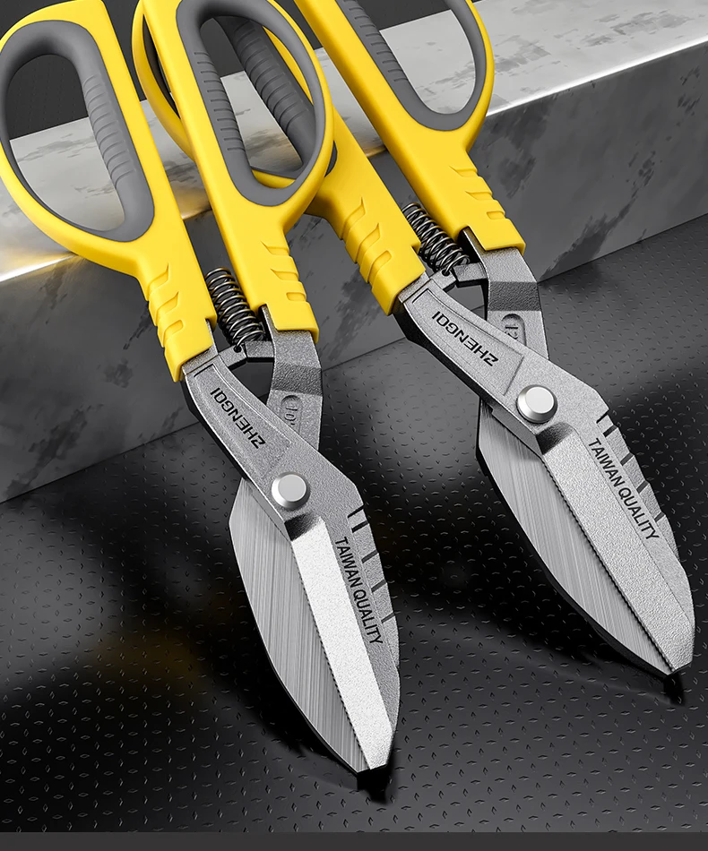 Blechschere für Industrielle Anwendungen: Robuste Schere für Eisenblech, Aluminium, Schnallenplatten, Edelstahl & Draht – Detail 3