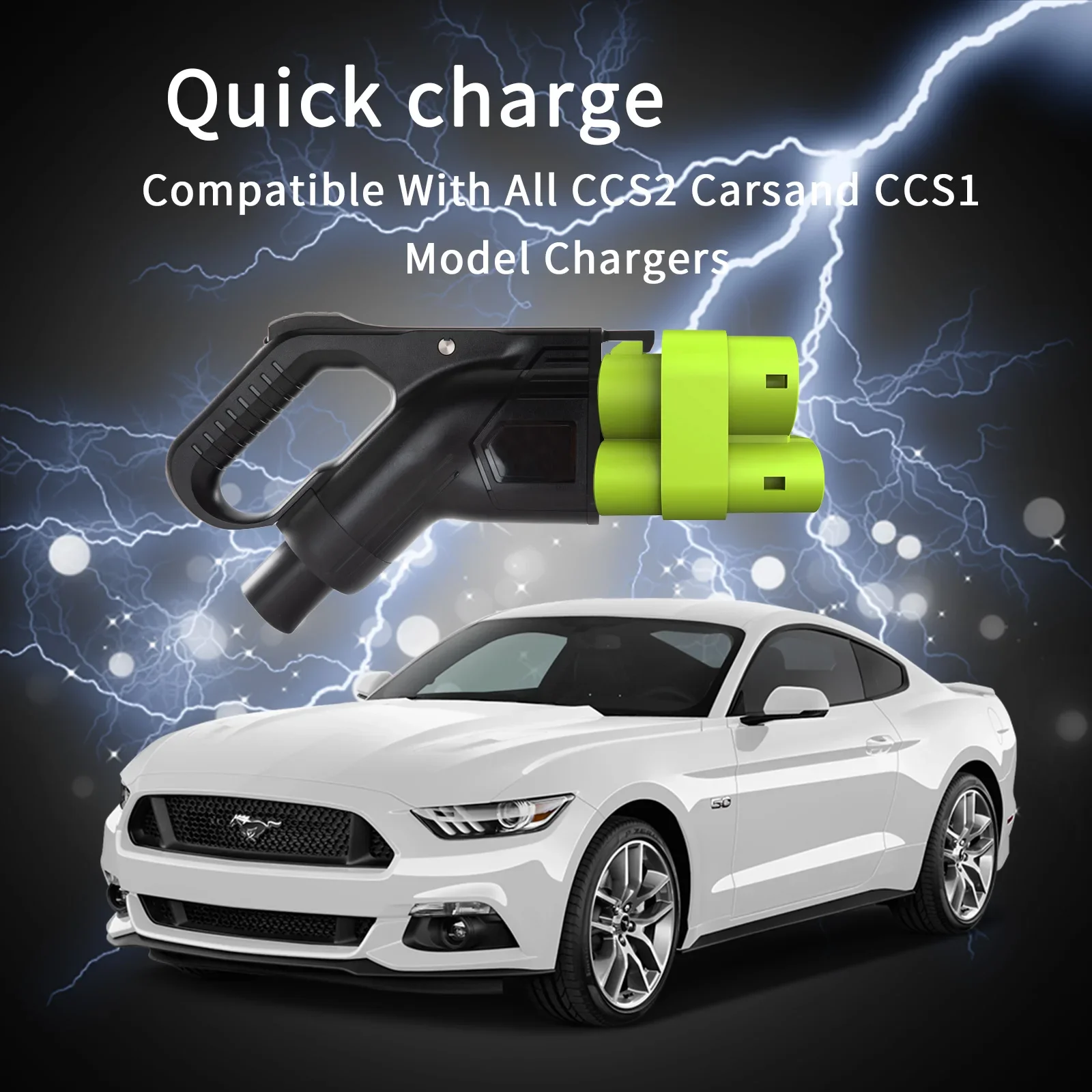 Ccs1/Type1-ccs2/Type2 Adapter EV Charger DC 1000V 250A and EV Charger Connector Type 1 to Type 2 Adapter SAE j1772 to IEC62196