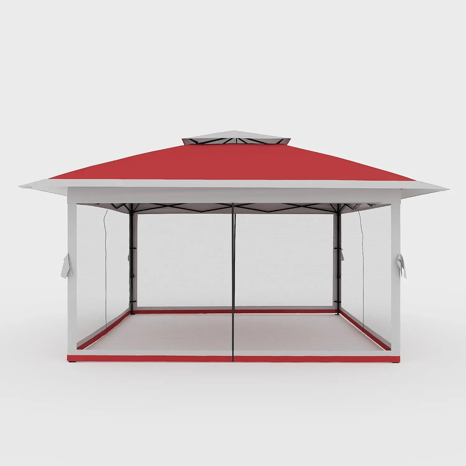 

13x13 Pop Up Gazebo,Canopy Tent with Mosquito Netting,Outdoor Patio Gazebo,Backyard Tent for Party,Wedding,Outdoor Dining(Red