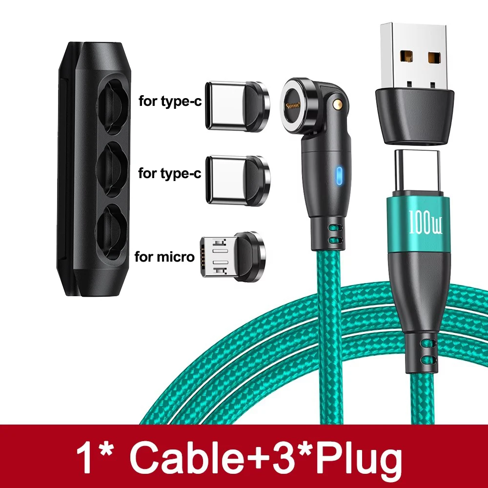 AUFU 100W Magnetisches USB Typ C Kabel 5A Schnellladung Micro Typ C Kabel für MacBook Samsung für iPhone Magnet Ladegerät Kabel