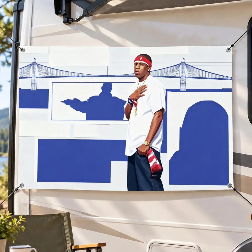 Music Rap Legend Jay-Z Flags Decorative Flag Banner Indoor Outdoor Garden Yard Patio Party Camping Wall Decor Gift