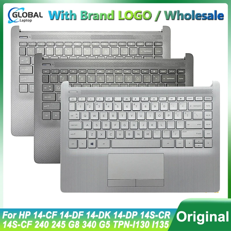 

New Origianl US/SP Keyboard for HP 14-CF 14-DF 14-DK 14-DP 14S-CR 14S-CF 240 245 G8 340 G5 TPN-I130 I135 Palmrest Upper Top Case