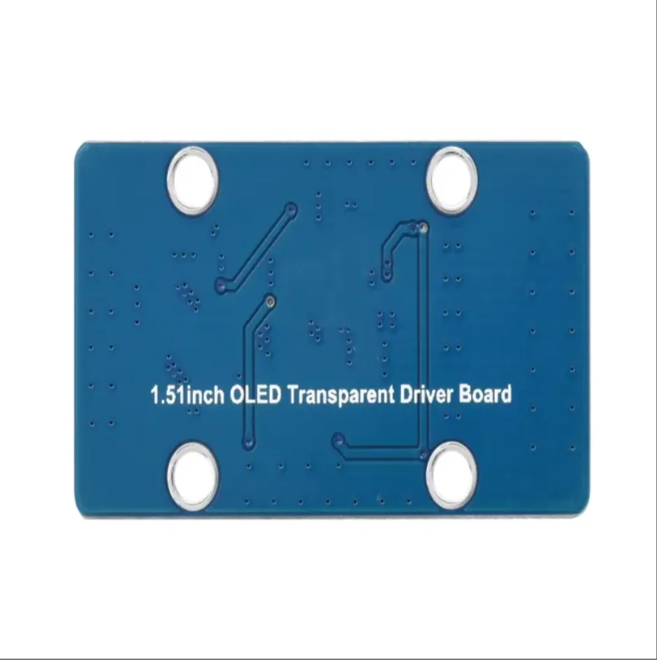 Schermo OLED trasparente da 1,51 pollici Risoluzione 128 * 64 Monitor con scheda di espansione Interfaccia SPI / I2C Display blu