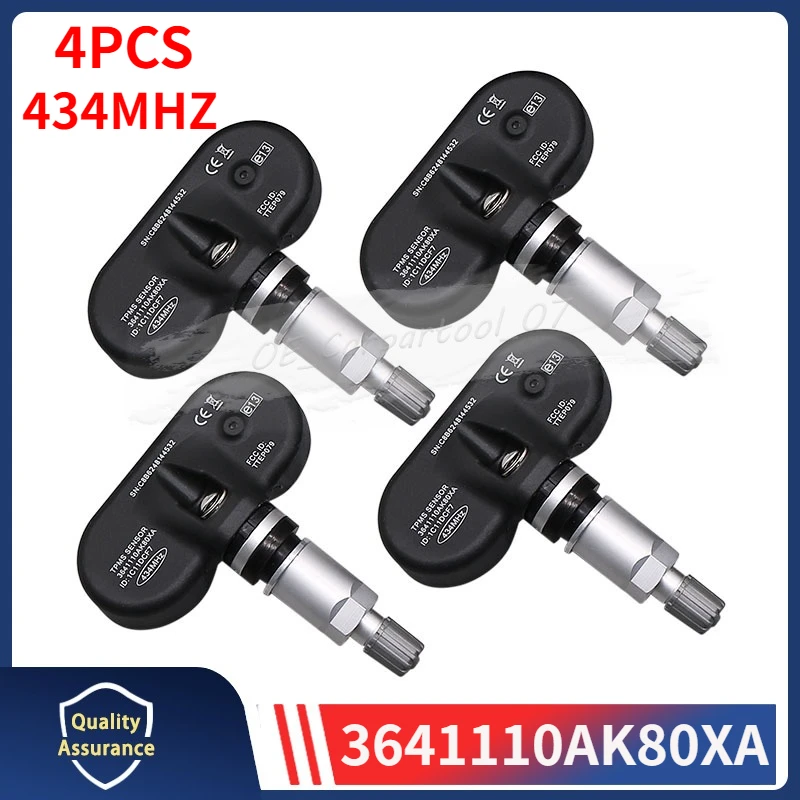 

3641110AK80XA Tire Pressure Monitor Sensor 4PCS For Great Wall Tracker Wingle 5 6 Tengyi C30 Haval H3 H5 TPMS 434MHZ