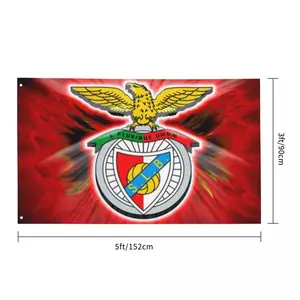 Sl Benfica-Bandeiras Decorativas para Exterior, Resistente a Rugas, Fácil de Desvanescer, Secagem Rápida, Festa, Resistente ao Sol, Resistente à Chuva, Decoração para Casa 8 principais vendas bola benfica - №6