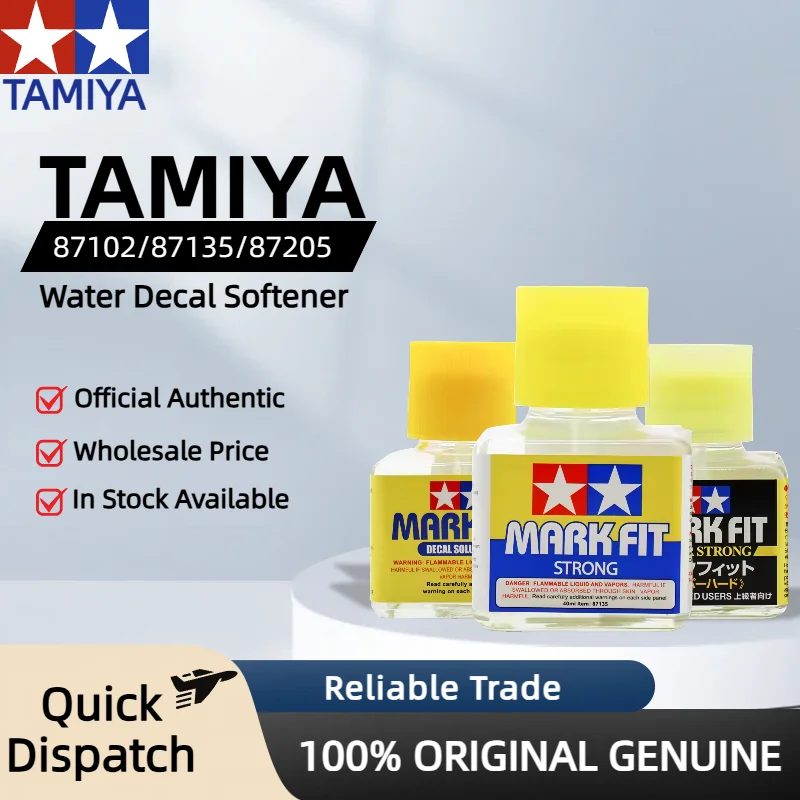 TAMIYA 87102 87135 87205 Aplicador de precisión de cemento ultrafino Calcomanía de agua Adavizante Pegamento de montaje de plástico 40 ml-Producto original