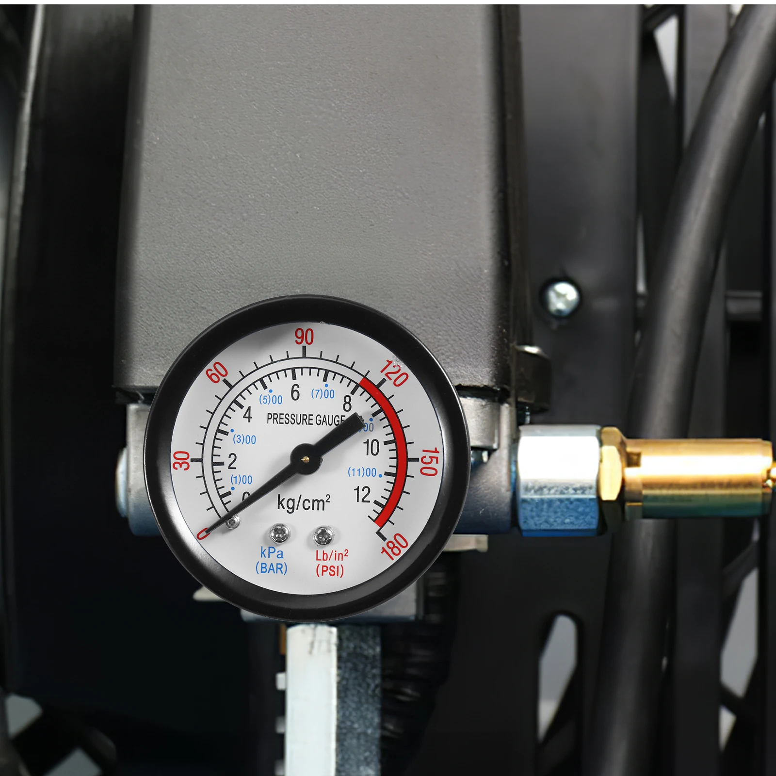 

Compressor Pressure Gauge Accessories 0-12KG High Precision Gauges for Air Compressors Portable Measurement Brass Fittings