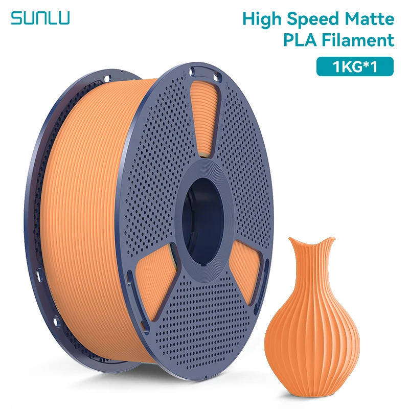 SUNLU High Speed Matte PLA Classic Filament 1.75mm 600mm/s Netjes Gewikkeld 1KG Herbruikbare Spoel Geschikt voor Navulling van de Meeste FDM 3D Printers