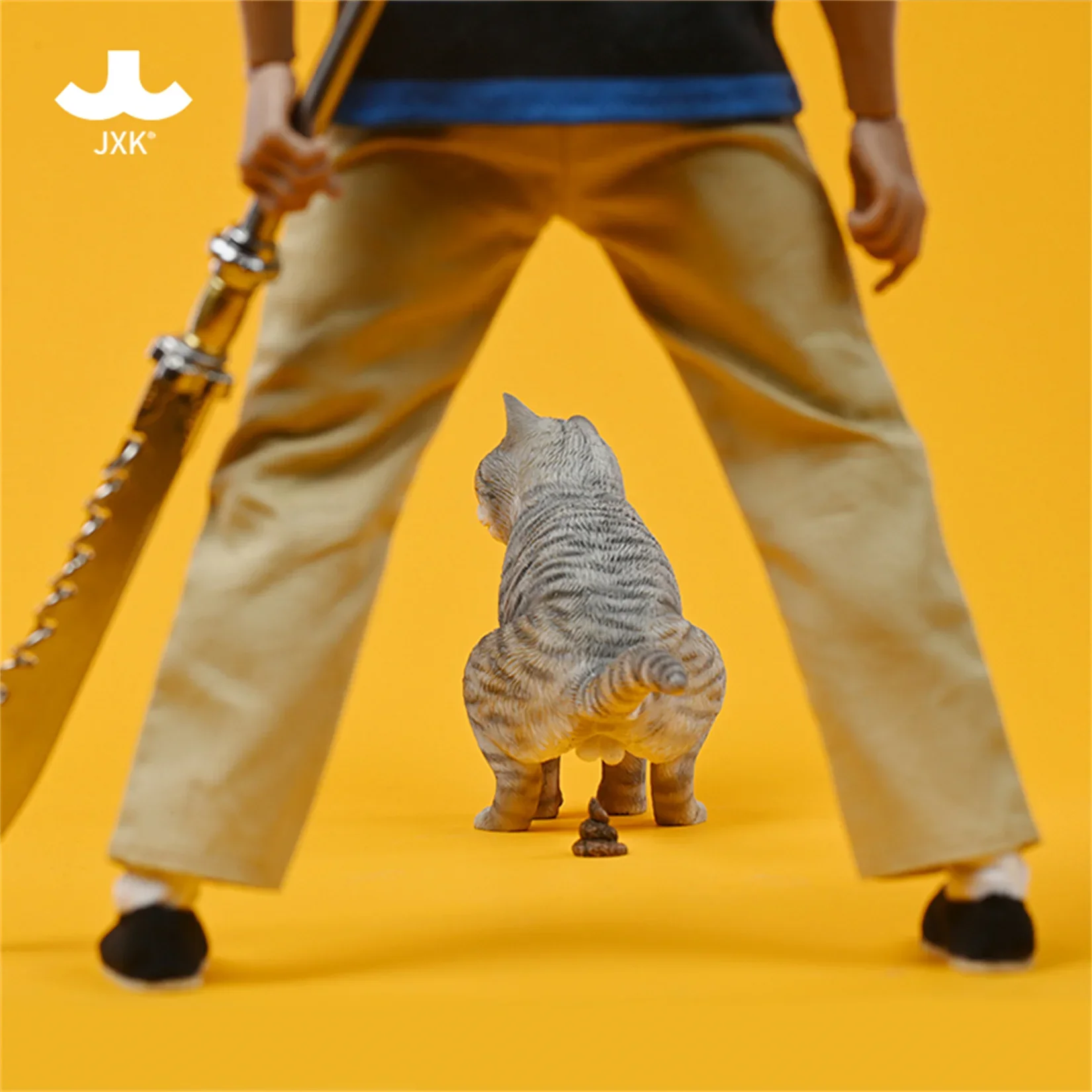

JXK 1/6 Rebellious Cat Model Blue Pet Animal Realistic Decor Collection American Shorthair Birthday Gift Photography Props