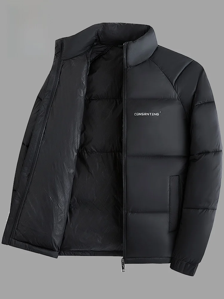 

Lormen Men's Cotton Jaet Stand Collar Thiened Winter Warm ort Sle Busin Casual Sle Polyester Fiber Fill Busin