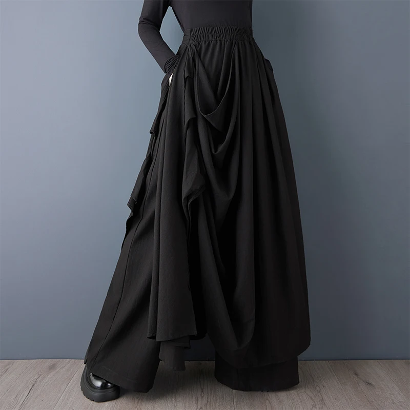 

Black high Waist Oversized vintage Casual loose Long Spring autumn clothing wide leg Pants for Women 2026 Trousers Streetwear