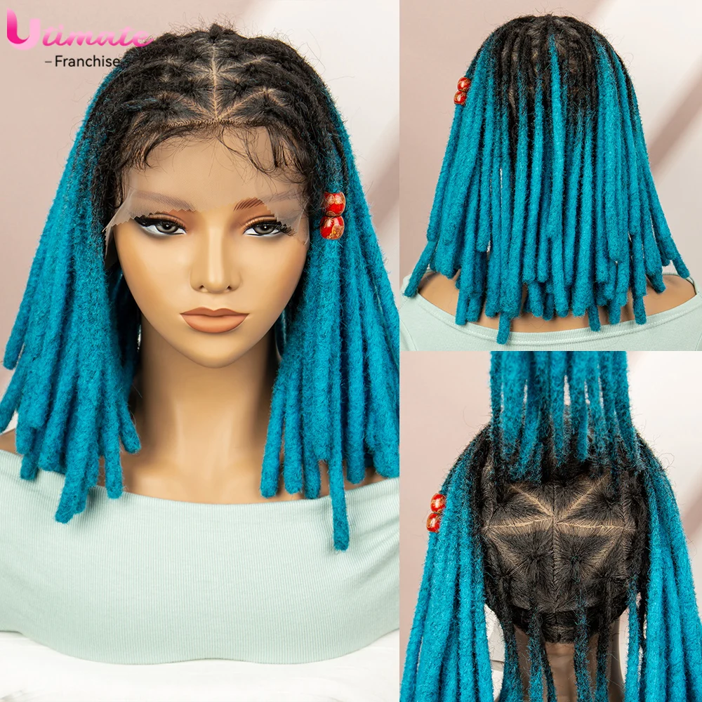 Short Braided Wigs Synthetic Lace Front Wigs Box Braid Wig Full Lace Wig Braids Hair Wig Dreadlock Wigs Afro Baby Hair Wigs