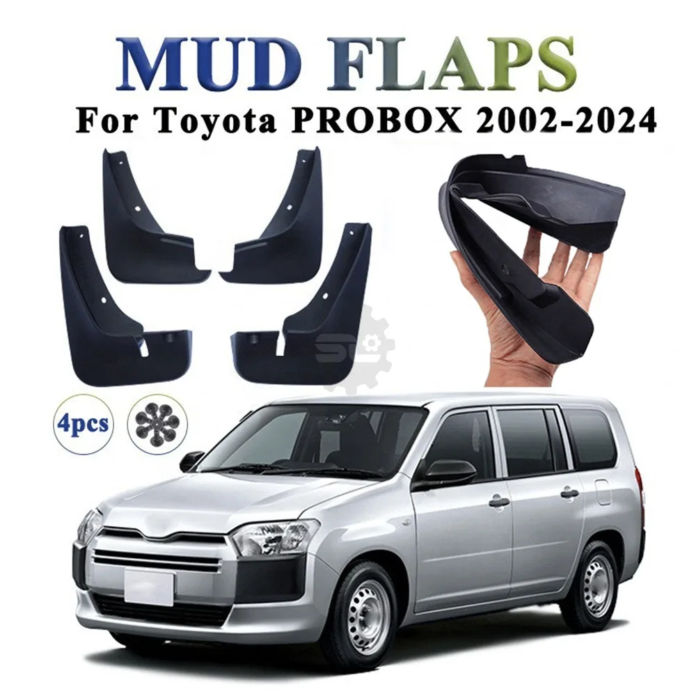 Car exterior accessories Front and rear tires waterproof splash protection device Fender for Toyota Probox 2002-2024 Mudguards