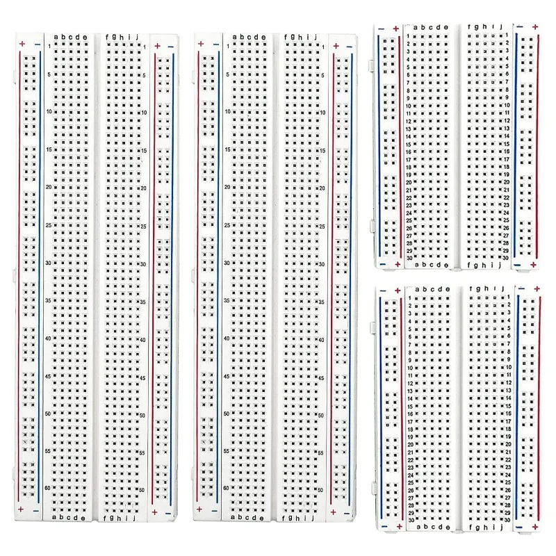 4PCS 400 Points Breadboard 830 points Breadboard kit MB-102 Solderless PCB test Board 400 Hole Breadboard MB102 Test Develop DIY