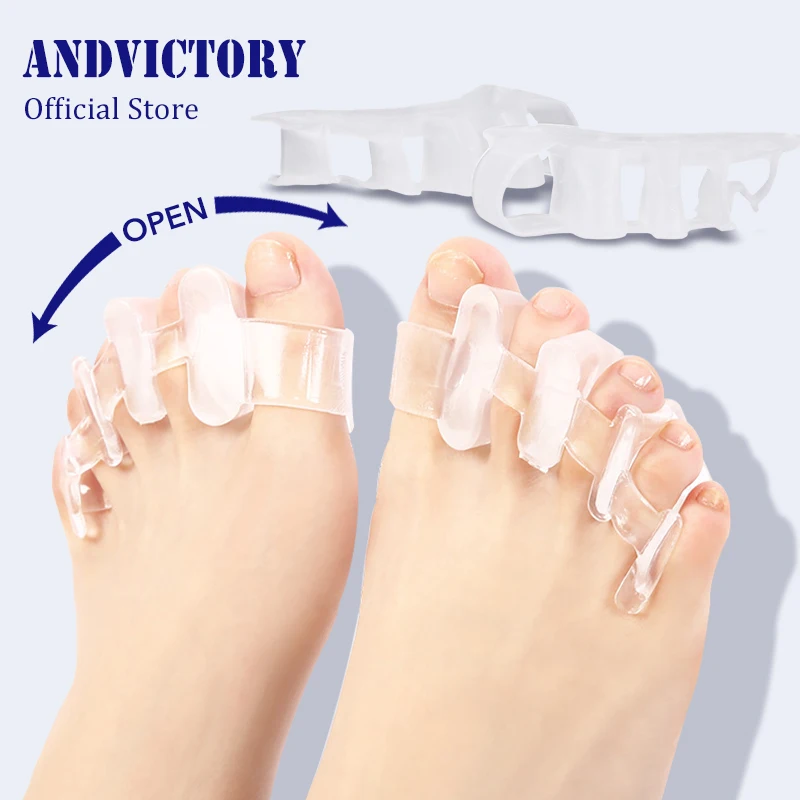 

1Pair Toe Separators Correct Foot Bunion Pain Plantar Fasciitis Soft Intermediate Users Durable Spreaders for Hammertoes