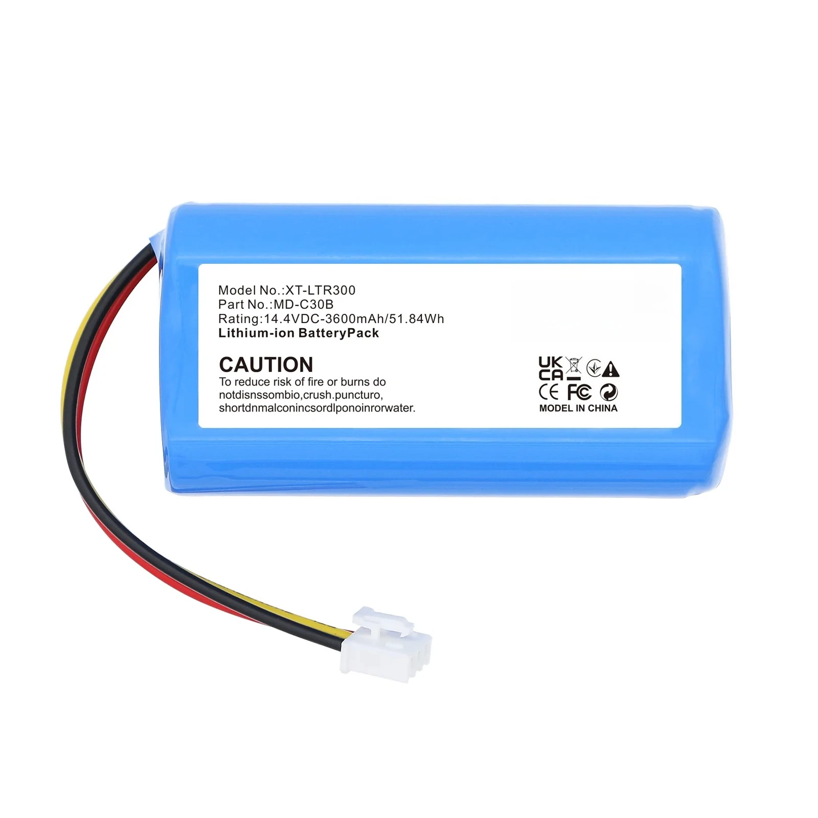 3600mAh Battery For Liectroux  MD-C30B REDMOND REB-R650S Blaupunkt  D071-INR-CH-4S1P 6.60.40.02-0