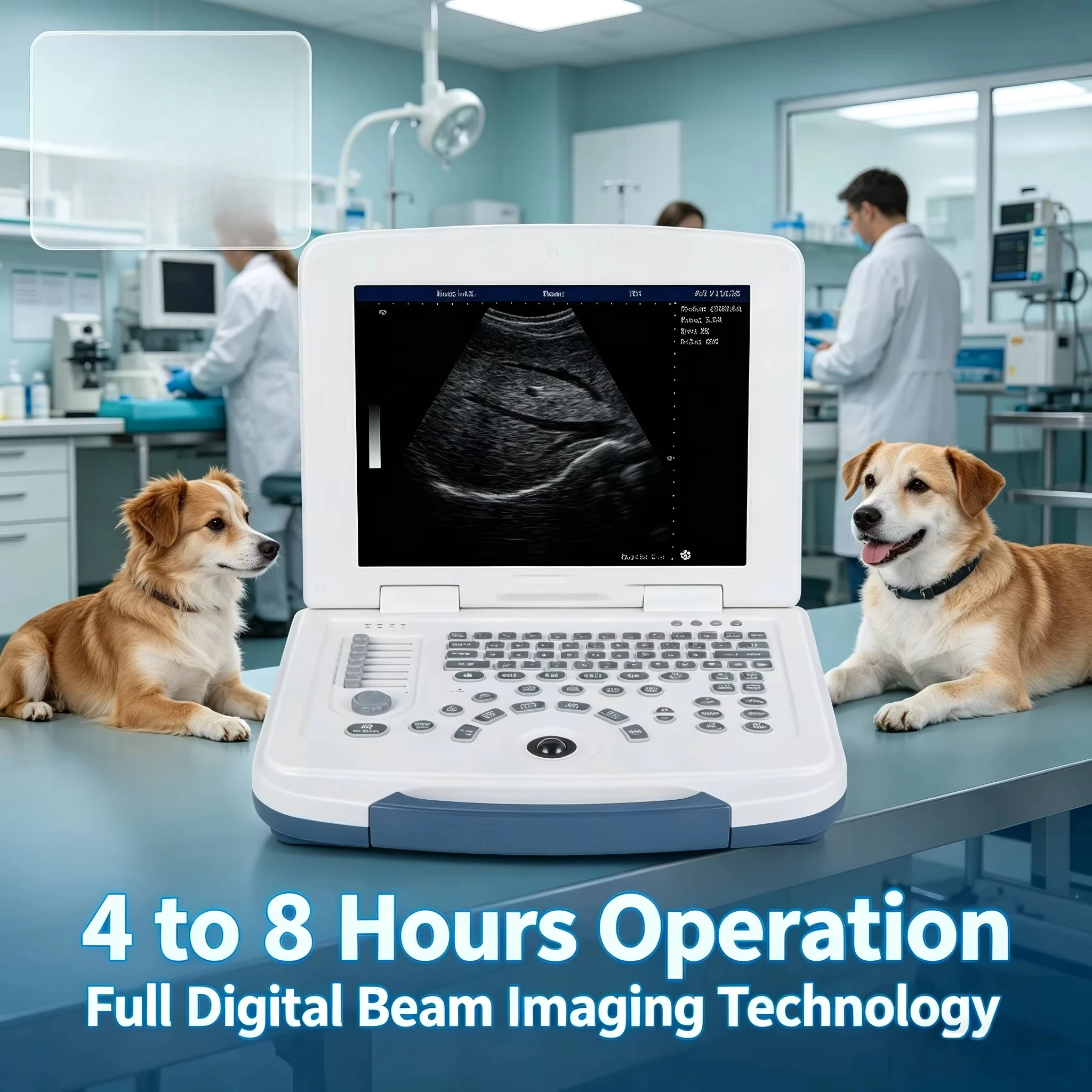 Portable Veterinary Ultrasound Ultrasonic Scanner For Large Small Animal Diagnostic