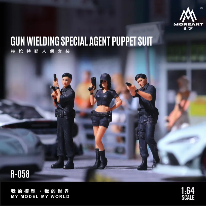 

Новый масштаб 1/64, полицейский специальный агент, фигурка из смолы, мини-набор, сделай сам, одинаковые сцены, ручная работа, подарки, фигурки, коллекционные предметы