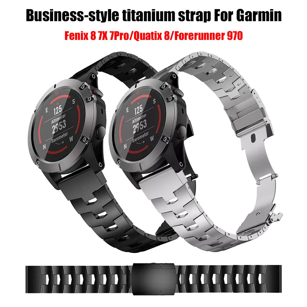 22 26 مللي متر الإفراج السريع حزام التيتانيوم ل Garmin Fenix 8 51 مللي متر 47 مللي متر 7X 7 برو/Quatix 8 51 مللي متر 47 مللي متر/Forerunner 970 965 955/Instinct 2X