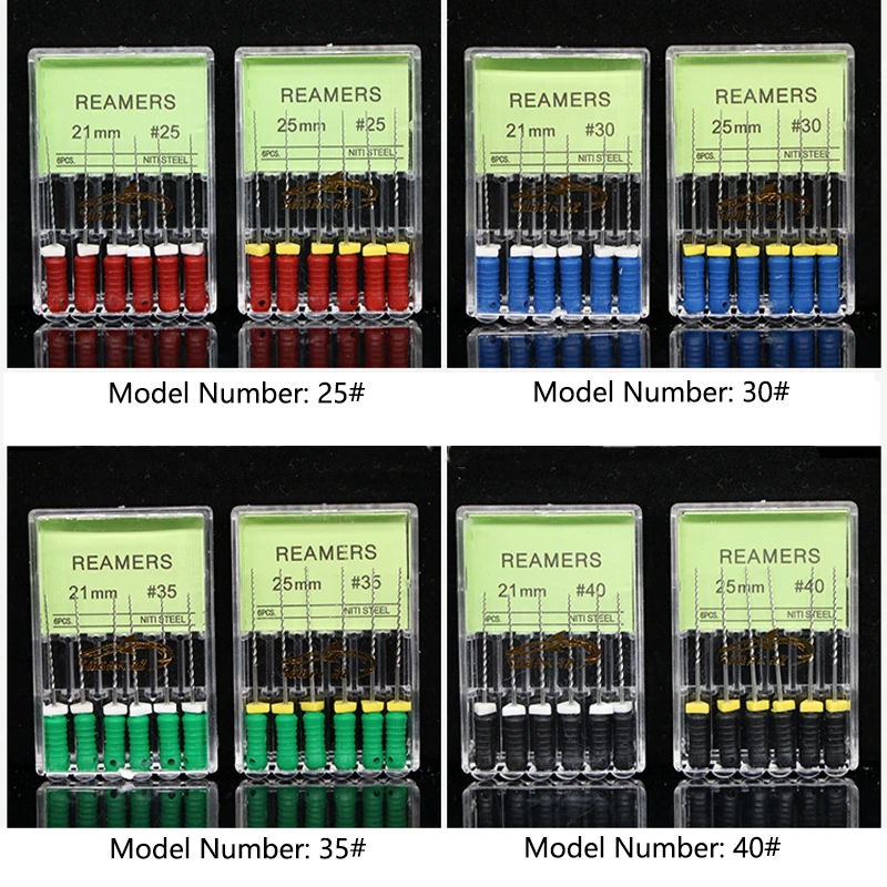 Dental Hand Use R-Files Nickel Titanium Endodontic Root Cannal Files Dentist Tools Dental Lab Instruments 21mm 25mm-6PCS/PACK