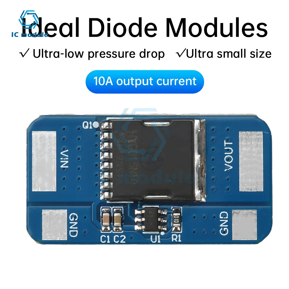 

5-30V 10A Ideal Diode Module Backflow Prevention Ideal Diode Rectifier for Solar Controller