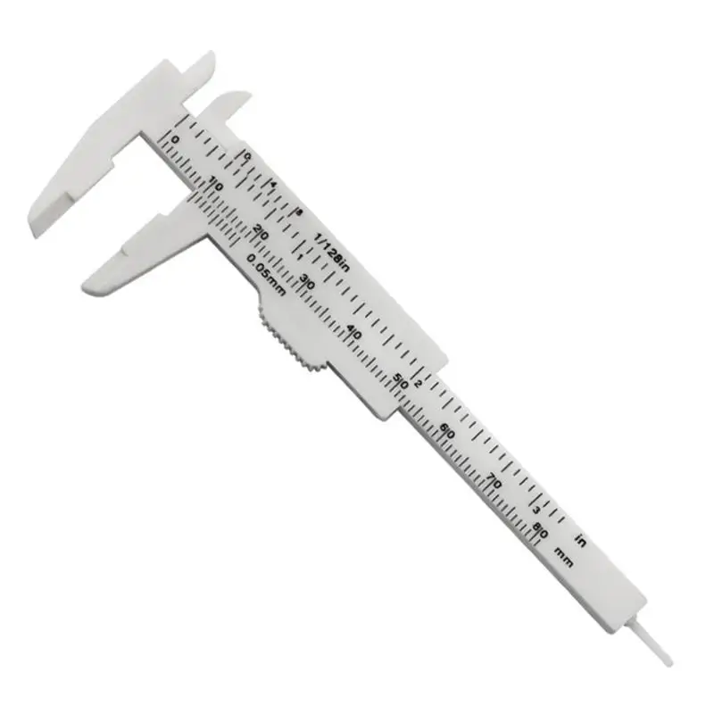 

652F 4Pcs Mini Calipers Double Scale 0-80mm Scale Plastic Verniers Calipers for Jewelry
