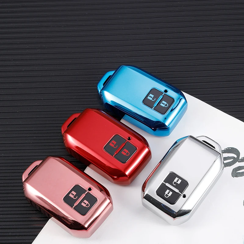 Auto untuk Suzuki Swift Wagon R Monopoli Tipe 2 Tombol Remote Lembut TPU Penutup Kunci Mobil Key Case Keyless Shell Protector Accessories